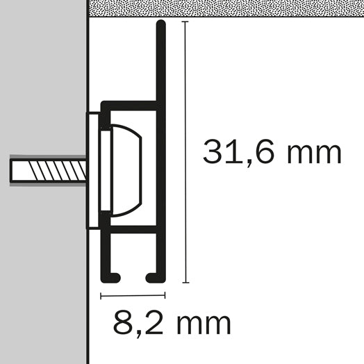 STAS Cliprail Max mit einfacher Installation für Flachdecken.