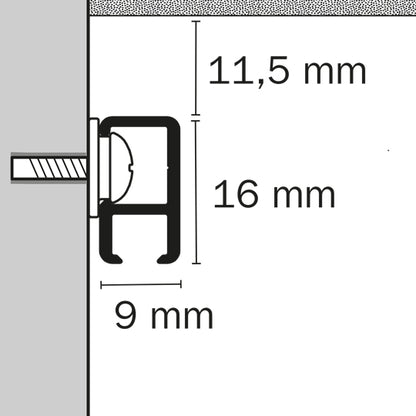 STAS Minirail - Dünnste Bilderschiene weltweit für dezente Dekoration.