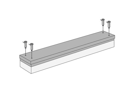 STAS-Aufhängeset mit Queranker: 125 cm kabel für effektive Befestigung und Flexibilität.